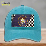 Utah Racing Flag Novelty License Plate Hat Tag Unconstructed Cotton / Lake Blue