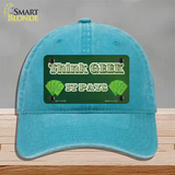 Think Geek Novelty License Plate Hat Tag Unconstructed Cotton / Lake Blue