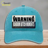 Random Bitch Moment Novelty License Plate Hat Tag Unconstructed Cotton / Lake Blue