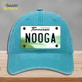 Nooga Tennessee Novelty License Plate Hat Tag Unconstructed Cotton / Lake Blue