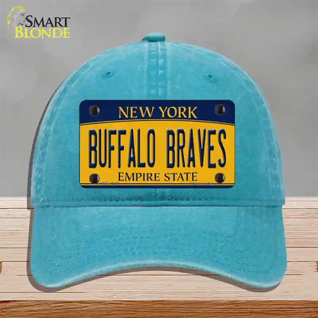 Buffalo Braves New York Novelty License Plate Hat Tag Unconstructed Cotton / Lake Blue