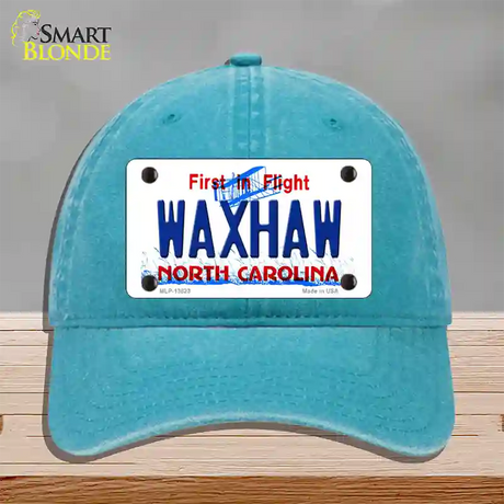 Waxhaw North Carolina Novelty License Plate Hat Tag Unconstructed Cotton / Lake Blue