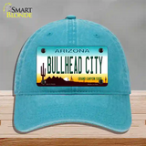 Bullhead City Arizona Novelty License Plate Hat Tag Unconstructed Cotton / Lake Blue