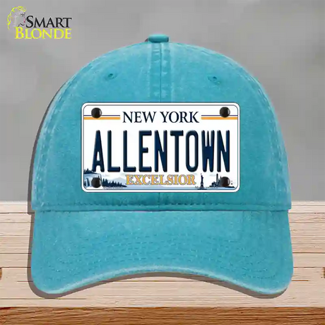 Allentown Excelsior New York Novelty License Plate Hat Tag Unconstructed Cotton / Lake Blue