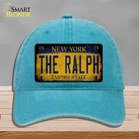 The Ralph New York Rusty Novelty License Plate Hat Tag Unconstructed Cotton / Lake Blue