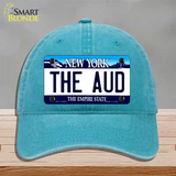 The Aud NY Blue Novelty License Plate Hat Tag Unconstructed Cotton / Lake Blue