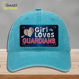 This Girl Loves Guardians Novelty License Plate Hat Tag Unconstructed Cotton / Lake Blue