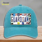 Guardians Strip Art Novelty License Plate Hat Tag Unconstructed Cotton / Lake Blue