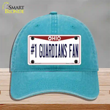 Number 1 Guardians Fan Ohio Novelty License Plate Hat Tag Unconstructed Cotton / Lake Blue