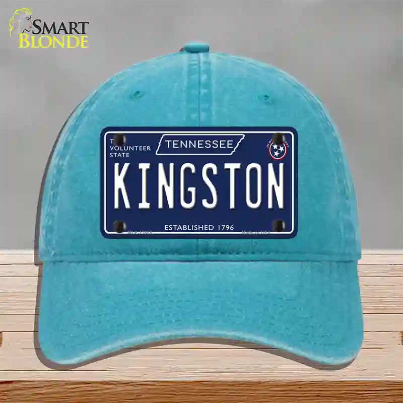 Kingston Tennessee Blue Novelty License Plate Hat Tag Unconstructed Cotton / Lake Blue