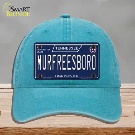 Murfreesboro Tennessee Blue Novelty License Plate Hat Tag Unconstructed Cotton / Lake Blue