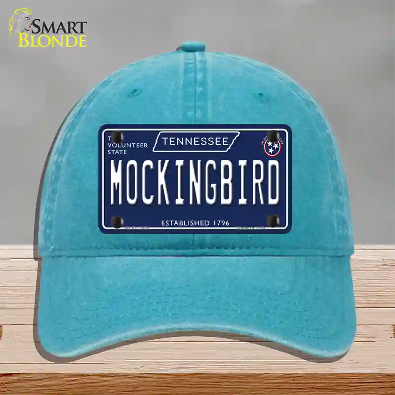 Mockingbird Tennessee Blue Novelty License Plate Hat Tag Unconstructed Cotton / Lake Blue