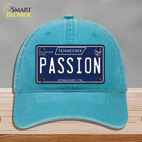 Passion Tennessee Blue Novelty License Plate Hat Tag Unconstructed Cotton / Lake Blue