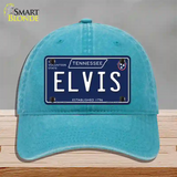 Elvis Tennessee Blue Novelty License Plate Hat Tag Unconstructed Cotton / Lake Blue