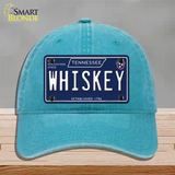 Whiskey Tennessee Blue Novelty License Plate Hat Tag Unconstructed Cotton / Lake Blue