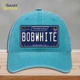 Bob White Tennessee Blue Novelty License Plate Hat Tag Unconstructed Cotton / Lake Blue