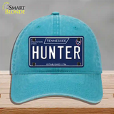 Hunter Tennessee Blue Novelty License Plate Hat Tag Unconstructed Cotton / Lake Blue