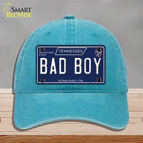 Bad Boy Tennessee Blue Novelty License Plate Hat Tag Unconstructed Cotton / Lake Blue