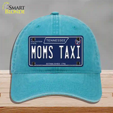 Moms Taxi Tennessee Blue Novelty License Plate Hat Tag Unconstructed Cotton / Lake Blue