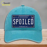 Spoiled Tennessee Blue Novelty License Plate Hat Tag Unconstructed Cotton / Lake Blue