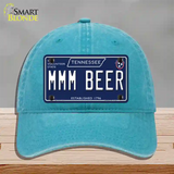 Mmm Beer Tennessee Blue Novelty License Plate Hat Tag Unconstructed Cotton / Lake Blue