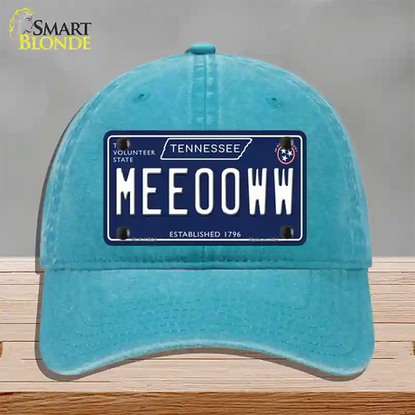 Meeooww Tennessee Blue Novelty License Plate Hat Tag Unconstructed Cotton / Lake Blue