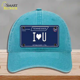 I Heart U Tennessee Blue Novelty License Plate Hat Tag Unconstructed Cotton / Lake Blue