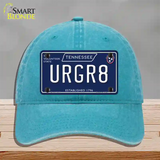 URGR8 Tennessee Blue Novelty License Plate Hat Tag Unconstructed Cotton / Lake Blue