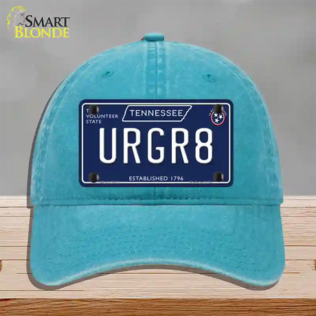 URGR8 Tennessee Blue Novelty License Plate Hat Tag Unconstructed Cotton / Lake Blue