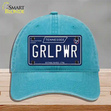 Grlpwr Tennessee Blue Novelty License Plate Hat Tag Unconstructed Cotton / Lake Blue