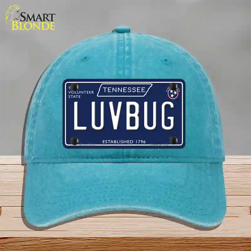 Luv Bug Tennessee Blue Novelty License Plate Hat Tag Unconstructed Cotton / Lake Blue