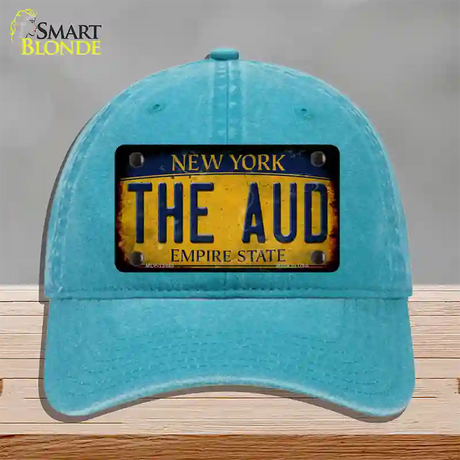 The Aud New York Yellow Novelty License Plate Hat Tag Unconstructed Cotton / Lake Blue