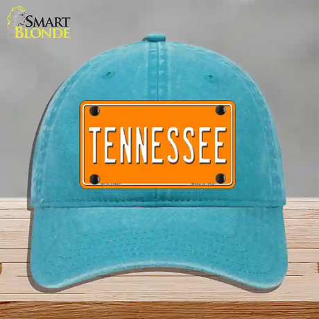 Tennessee Orange Novelty License Plate Hat Tag Unconstructed Cotton / Lake Blue