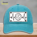 Volleyball Heart Beat Novelty License Plate Hat Tag Unconstructed Cotton / Lake Blue