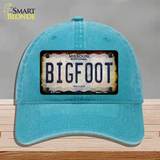 Bigfoot Missouri Novelty License Plate Hat Tag Unconstructed Cotton / Lake Blue