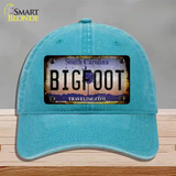 Bigfoot South Carolina Novelty License Plate Hat Tag Unconstructed Cotton / Lake Blue