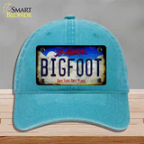 Bigfoot South Dakota Novelty License Plate Hat Tag Unconstructed Cotton / Lake Blue