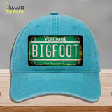 Bigfoot Vermont Novelty License Plate Hat Tag Unconstructed Cotton / Lake Blue