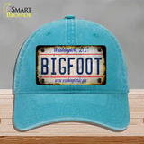 Bigfoot Washington DC Novelty License Plate Hat Tag Unconstructed Cotton / Lake Blue