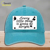 Every Little Thing Novelty License Plate Hat Unconstructed Cotton / Lake Blue