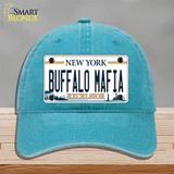 Buffalo Mafia New York Excelsior Novelty License Plate Hat Unconstructed Cotton / Lake Blue