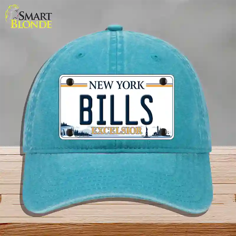 Bills New York Excelsior Novelty License Plate Hat Unconstructed Cotton / Lake Blue