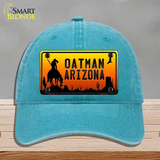 Oatman End Of Trail Arizona Scenic Background Novelty License Plate Hat Unconstructed Cotton / Lake Blue