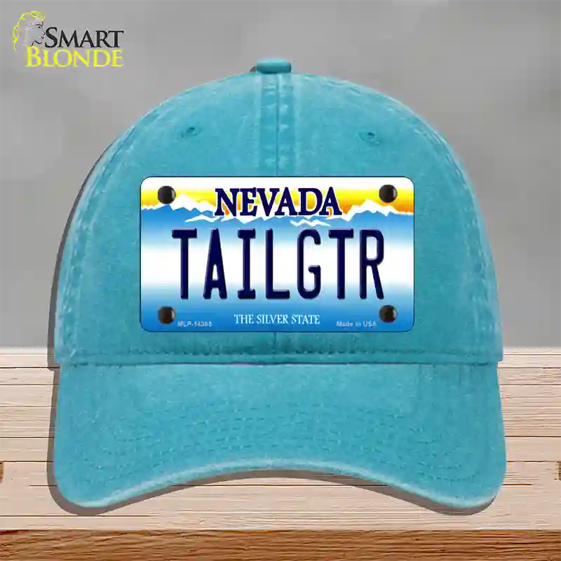 Tailgtr Nevada Novelty License Plate Hat Unconstructed Cotton / Lake Blue