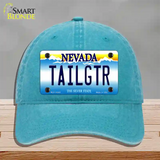 Tailgtr Nevada Novelty License Plate Hat Unconstructed Cotton / Lake Blue