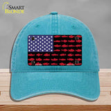 Fishermans American Flag Novelty License Plate Hat HAT-MLP-14466