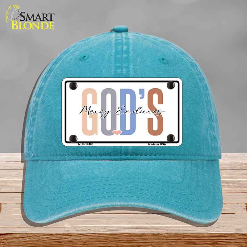 Gods Mercy Endures Novelty License Plate Hat HAT-MLP-14480