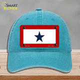 Blue Star One Novelty License Plate Hat Unconstructed Cotton / Lake Blue