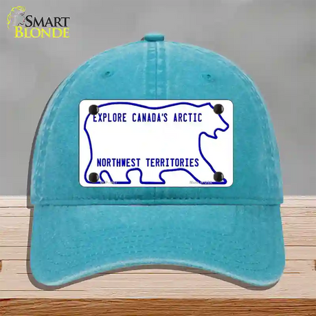 Northwest Territories Novelty License Plate Hat Unconstructed Cotton / Lake Blue