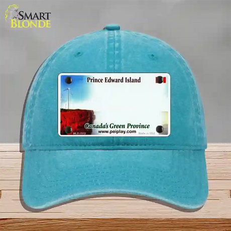 Prince Edward Island Novelty License Plate Hat Unconstructed Cotton / Lake Blue